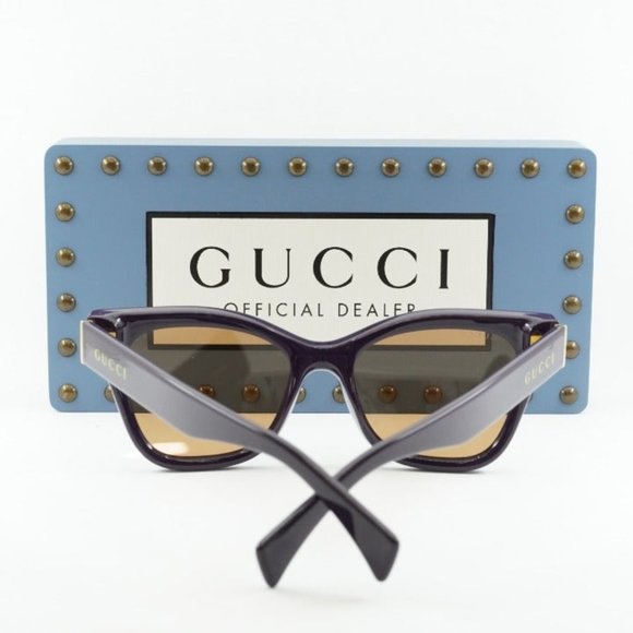 FINAL PRICE NEW GUCCI GG1133S 002 VIOLET BROWN SUNGLASSES - Picture 8 of 10